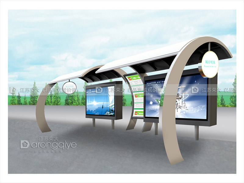 不銹鋼候車亭，等的是公交，不同的是心情配圖一